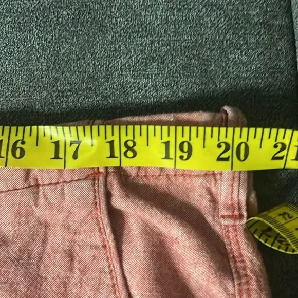 Express Linen Blend Shorts Red Men's Size 38 - Picture 7 of 9